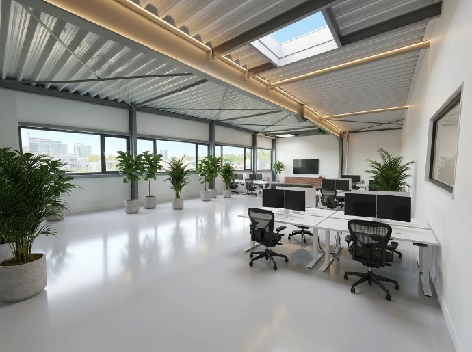 AI Generated Modern Office Without Phone Booths